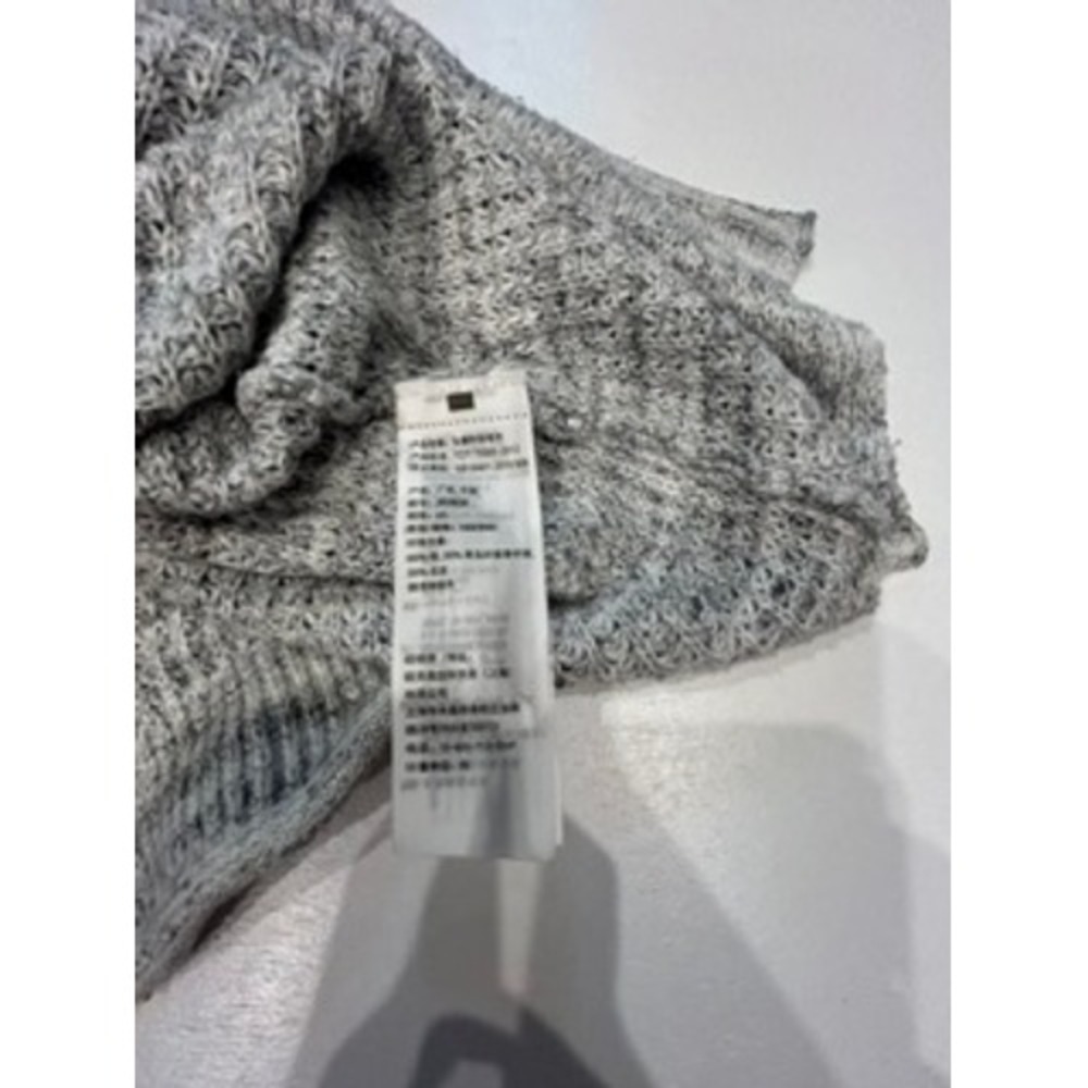 Hollister Grey Marled Waffle Knit Relaxed Crewneck Sweater XS - Picture 4 of 4